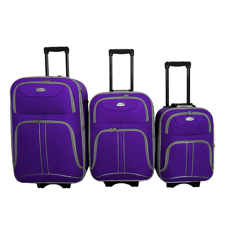 Linder Exclusiv Zestaw walizek Lila 6CZ008 - II. JAKOŚĆ