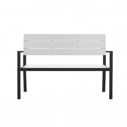 Aga Ławka ogrodowa 118x54x77 cm Szara