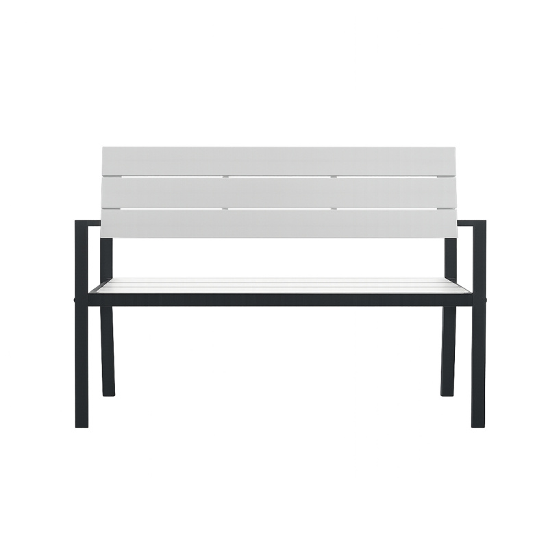 Aga Ławka ogrodowa 118x54x77 cm Szara