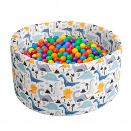 Aga Suchy basen 90x40 cm z piłeczkami Dinozaury