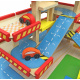 Aga4Kids Drewniany czteropoziomowy garaż + akcesoria do zabawy MR6104