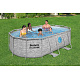 Basen stelażowy Power Steel Swim Vista z oknem 427x250x100 14x8FT BESTWAY 7w1