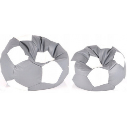 Aga Sofa worek BALL XXXL biało - szary + podnóżek