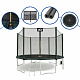 Aga SPORT PRO Trampolina 400 cm ciemno zielona + siatka ochronna + drabinka + kieszeń na buty
