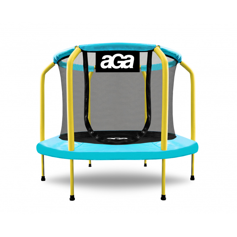 Aga Trampolina dziecięca 150 cm Jasnoniebiesko-żółta do domu i ogrodu