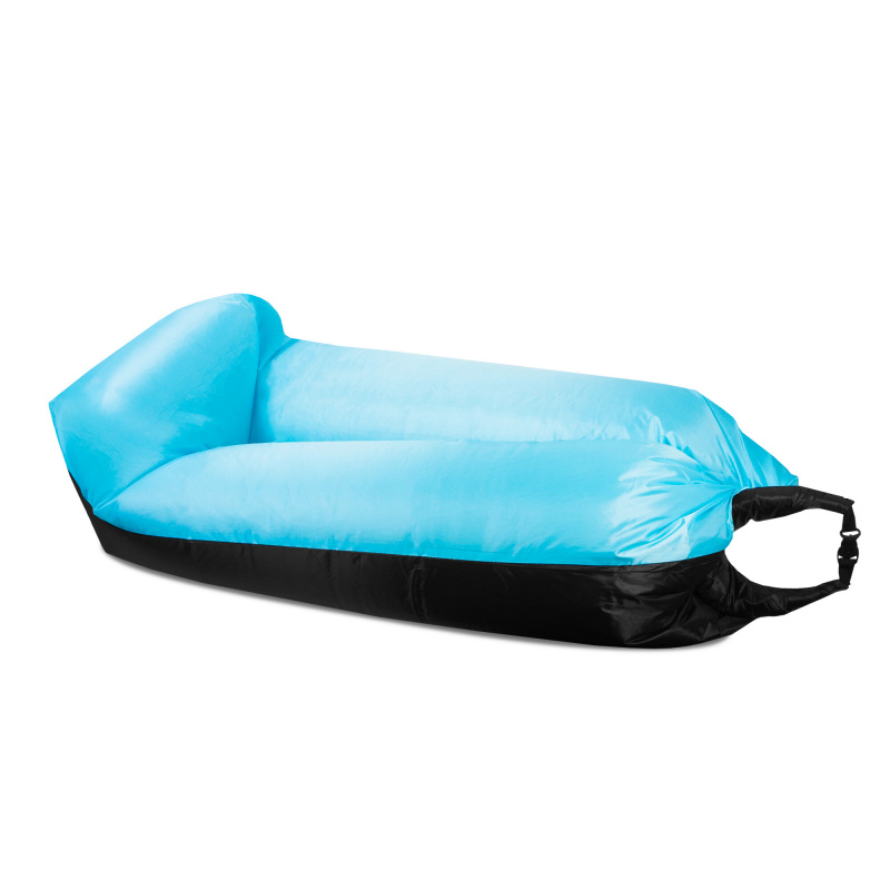 Aga LAZY BAG kanapa na powietrze 230x70 cm Czarny/Niebieski
