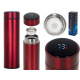 Kubek termiczny termos smart LED 500ml bordowy