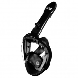 Maska do snurkowania pełnotwarzowa z rurką S/M + uchwyt do GoPro czarna