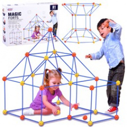 Klocki konstrukcyjne DUŻE SŁOMKI rurki 81el ZA3873 uniwersalny