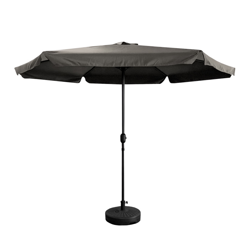 Aga PARASOL OGRODOWY 3m 300cm OTWIERANY NA KORBKĘ 300 cm MR2027 Ciemny Siwy