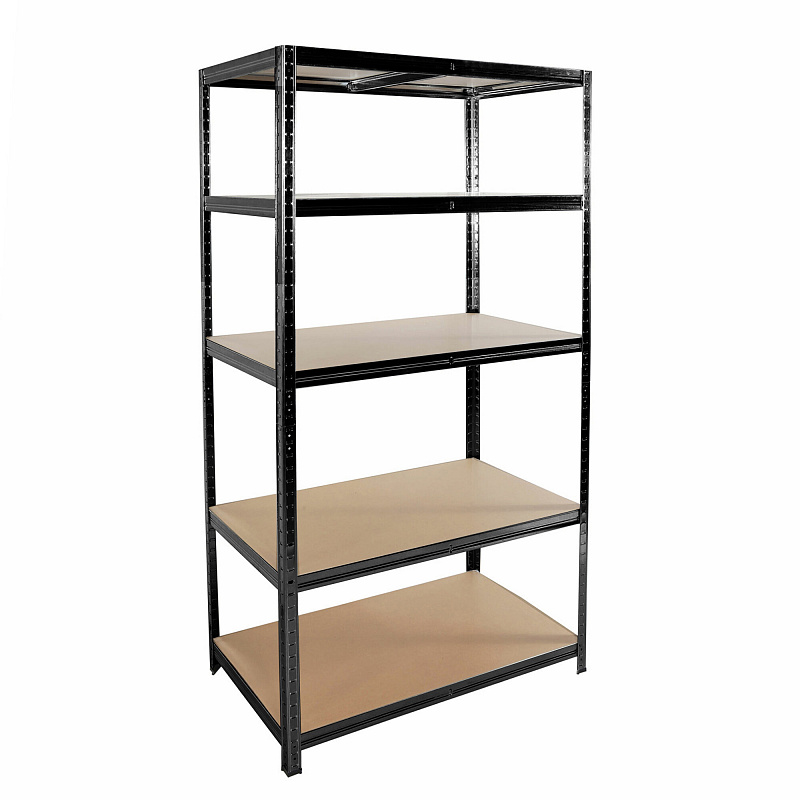 Linder Exclusiv Metalowy regał 180x90x40 cm 5 półek Czarny 6DAZ600 - II. JAKOŚĆ
