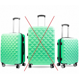Aga Travel Zestaw walizek podróżnych rozm. M+S Turkusowy 6CZ023 - II. JAKOŚĆ