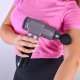Aga Pistolet do masażu Masażer do ciała + Torba + Wymienne końcówki DS1603 Siwy