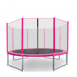 Aga SPORT PRO Trampolina 366 cm różowa + siatka ochronna