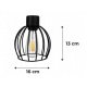 Wisząca lampa sufitowa LED belka drewniana 3xE27 loftowa kula druciana