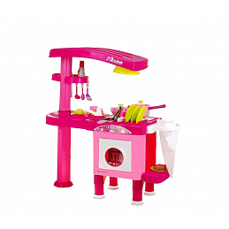 Aga4Kids Plastikowa kuchnia KITCHEN Pink 6DZ071 - II. JAKOŚĆ