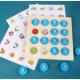 Puzzle drewniane gra planszowa memory + 4 karty