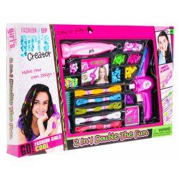 Zestaw koralików do włosów i bransoletek dla dzieci 5+ Maszynki do nawlekania zaplatania + akcesoria