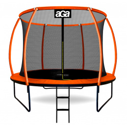 Aga SPORT EXCLUSIVE Trampolina 305 cm Pomarańczowa + siatka zabezpieczająca + drabinka