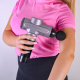 Aga Pistolet do masażu Masażer do ciała + Torba + Wymienne końcówki DS1604 Siwy