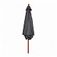Linder Exclusiv Parasol ogrodowy z drewnianą konstrukcją 300 cm Ciemnoszary