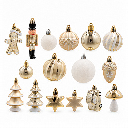 Aga Zestaw ozdób choinkowych 50 szt. Złoty