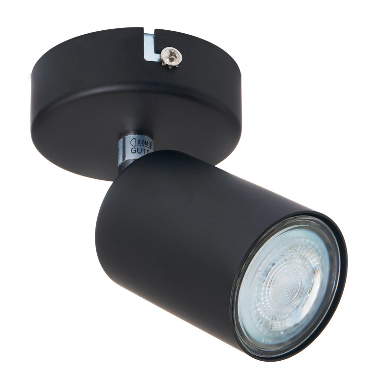 Kinkiet Viki 1xGU10 - 230V - 10W/50W - czarny