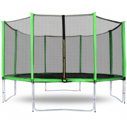Aga SPORT PRO Trampolina 366 cm Jasnozielona + siatka ochronna