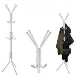 Wieszak stojący 175 x 42 cm Biały ISO 5342