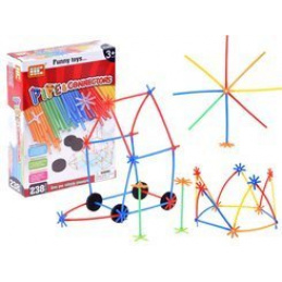 Klocki RURKI słomki patyczki 238el makaron ZA3111 uniwersalny