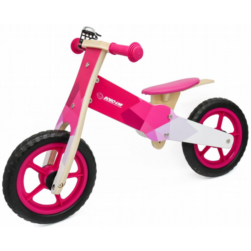 Bobo-San Drewniany Rowerek biegowy różowy