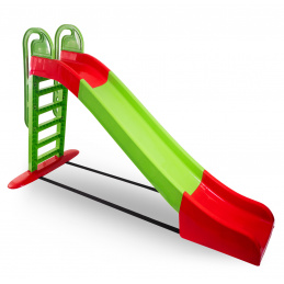 Aga4Kids Zjeżdżalnia z uchwytem 243 cm Zielono-czerwona
