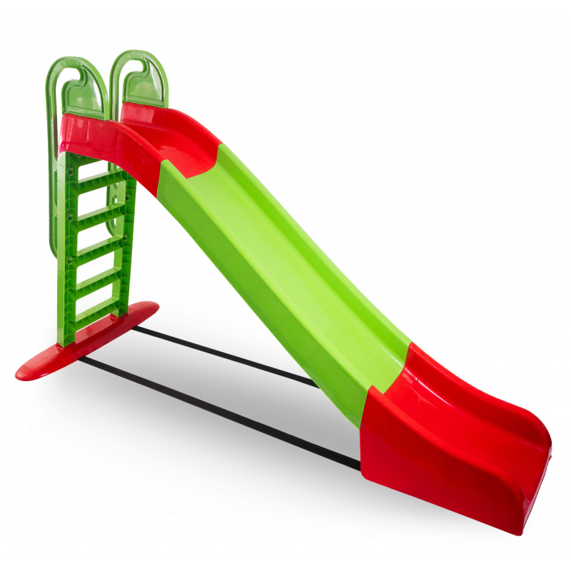 Aga4Kids Zjeżdżalnia z uchwytem 243 cm Zielono-czerwona