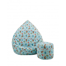 PUFA FOTEL worek siedzisko + PODNÓŻEK - pufa idealna do dziecięcego pokoju 3422