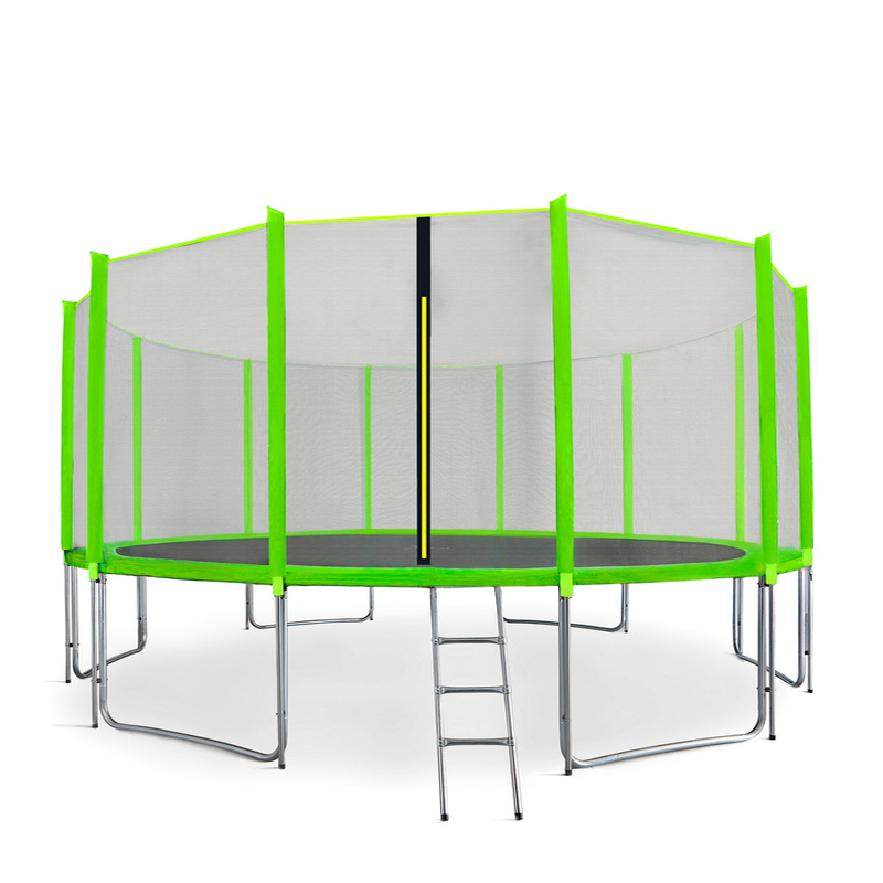 Aga SPORT PRO Trampolina 500 cm Jasnozielona + siatka ochronna + drabinka + kieszeń na buty