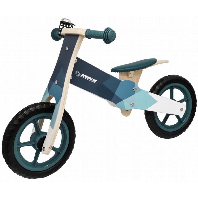 Bobo-San Drewniany Rowerek biegowy Niebieski 