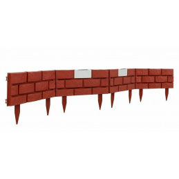 Obrzeże ogrodowe tworzywo sztuczne Linder Exclusiv 180 cm x 29 cm czerwona