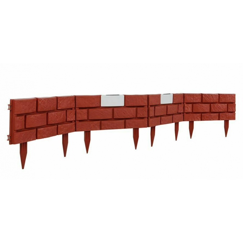 Obrzeże ogrodowe tworzywo sztuczne Linder Exclusiv 180 cm x 29 cm czerwona