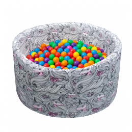 Aga Suchy basen 90x40 cm z piłeczkami Jednorożec