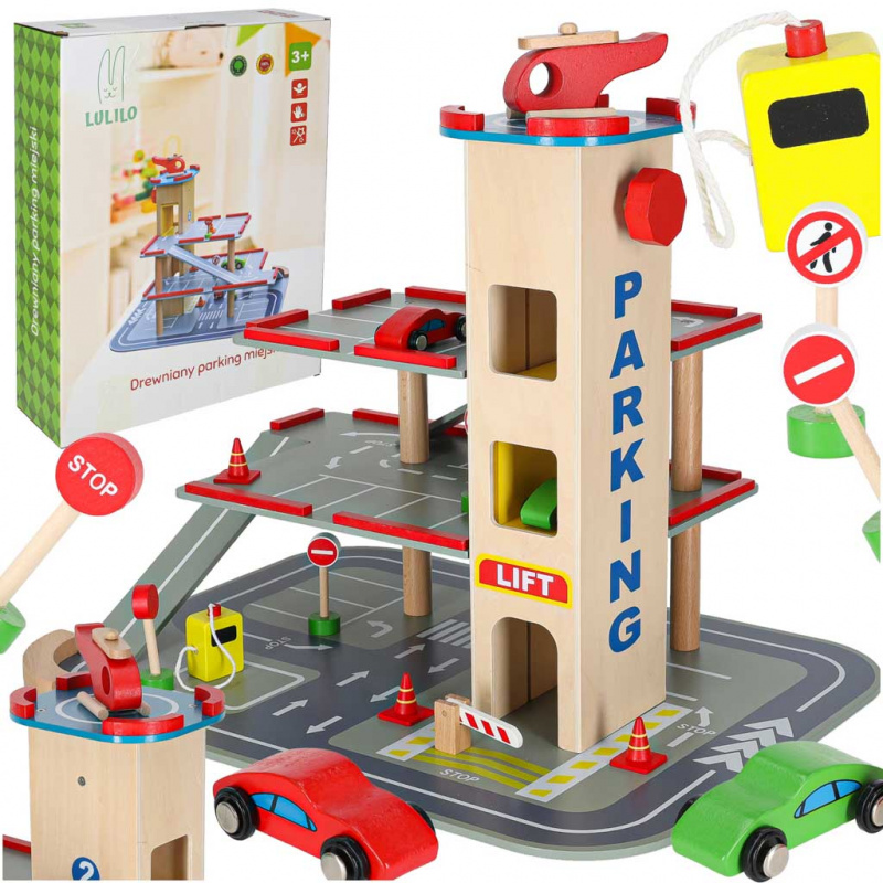 LULILO Parking drewniany BENINO piętrowy garaż miejski