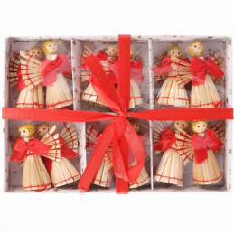 Zestaw bombek ze słomy