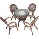 Aga Zestaw rattanowy PAPIO Choco White