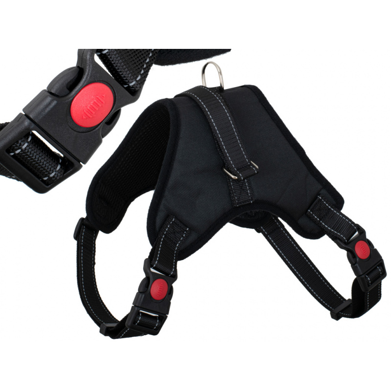 Szelki dla psa bezuciskowe wygodne odblaskowe L