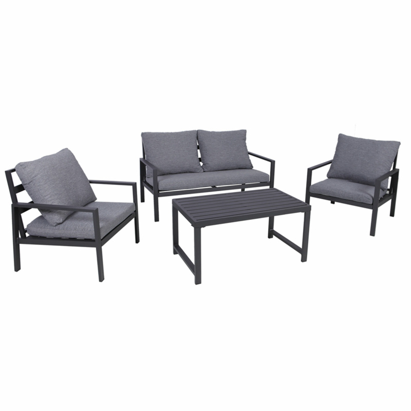 Zestaw mebli ogrodowych Linder Exclusiv metal szary 4 el. MC4010 