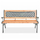 Ławka z oparciem Linder Exclusiv drewno 125x52x74 cm MC4365 