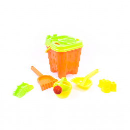 Aga4Kids Zestaw zabawek do piasku wiaderko + foremki, grabki i łopatka DS1026O