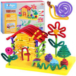 Kreatywne klocki giętkie Makarony 160 ele. ZA2508 uniwersalny