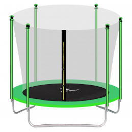 Aga SPORT FIT Trampolina 180 cm Jasnozielona + wewnętrzna siatka ochronna