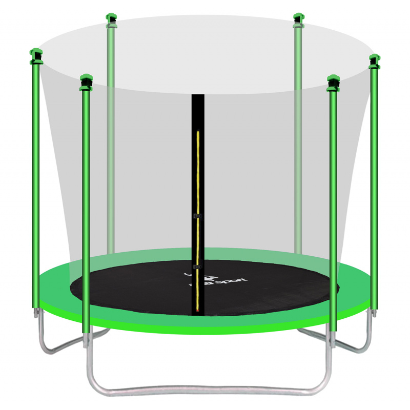 Aga SPORT FIT Trampolina 180 cm Jasnozielona + wewnętrzna siatka ochronna