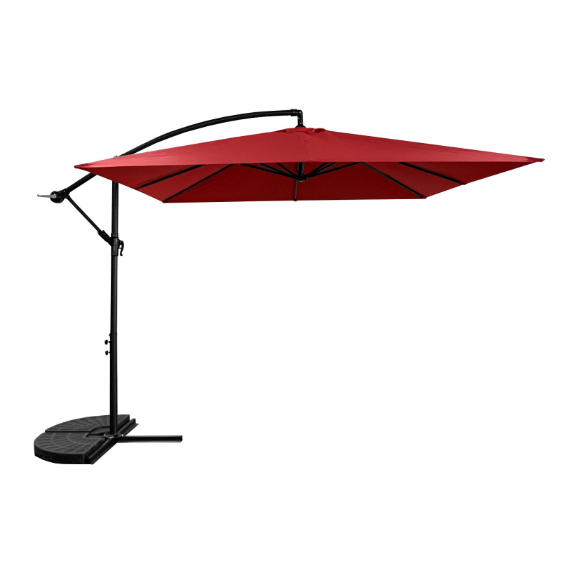Aga Parasol ogrodowy składany na wysięgniku 250 cm 2,5 m czerwony MR2048